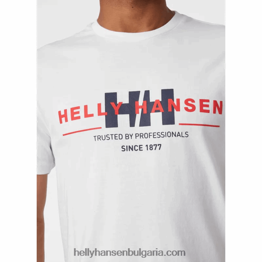 мъже мъжка тениска с rwb графика 80V22D829 военноморски флот Helly-Hansen