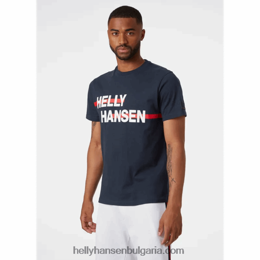 мъже мъжка тениска с rwb графика 80V22D831 червен Helly-Hansen