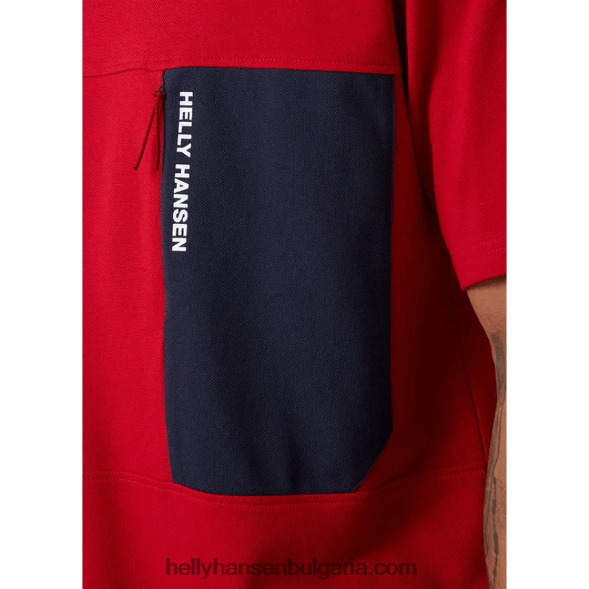 мъже мъжка тениска rwb пике 80V22D943 военноморски флот Helly-Hansen