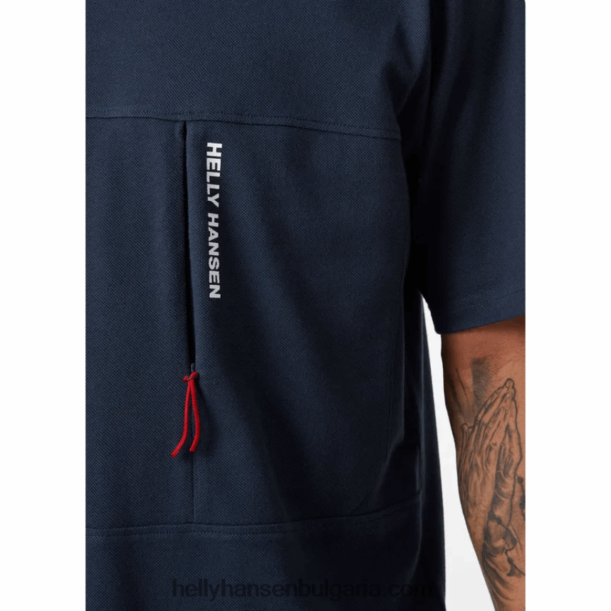 мъже мъжка тениска rwb пике 80V22D944 червен Helly-Hansen