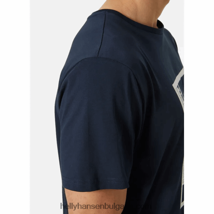 мъже мъжка тениска shoreline 2.0 80V22D839 военноморски флот Helly-Hansen