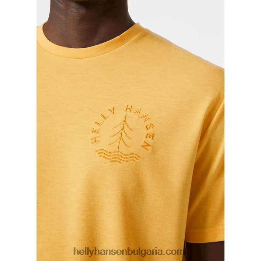 мъже мъжка тениска с рециклирана графика skog 80V22D840 военноморски флот Helly-Hansen