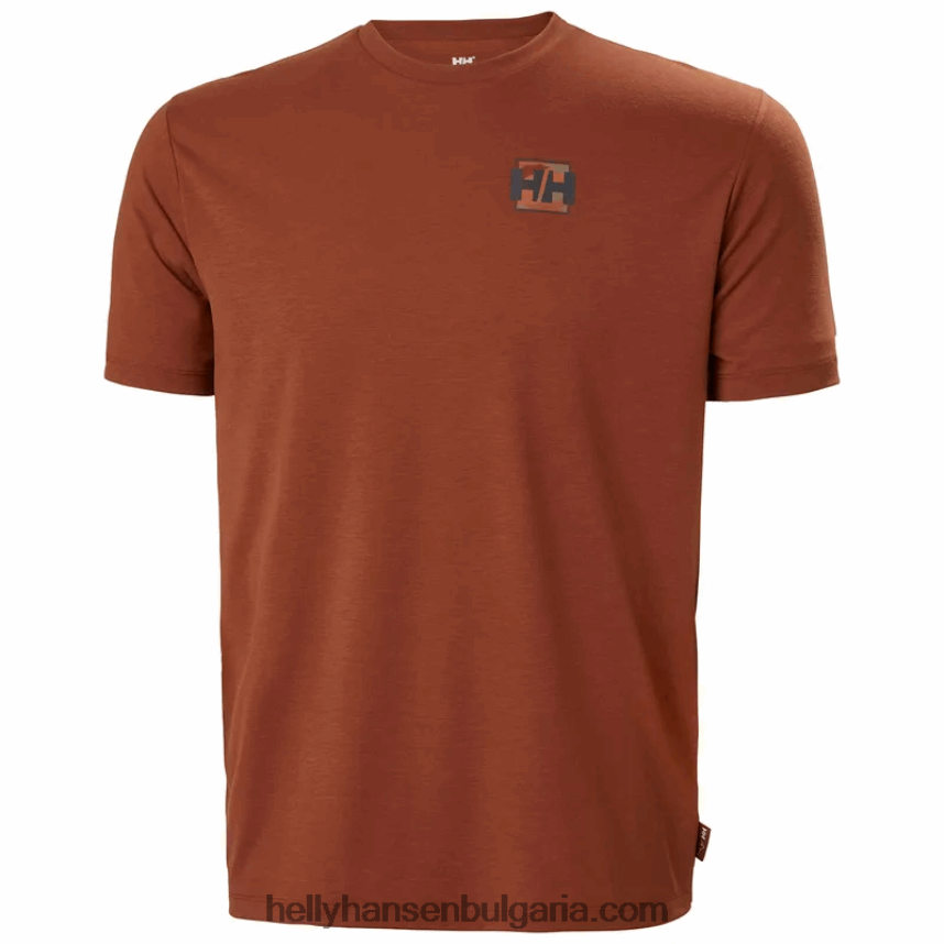 мъже мъжка тениска с рециклирана графика skog 80V22D841 пчелна пита m Helly-Hansen