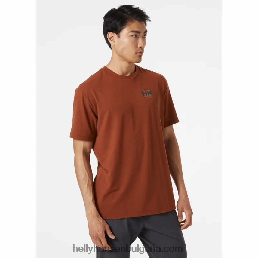 мъже мъжка тениска с рециклирана графика skog 80V22D841 пчелна пита m Helly-Hansen