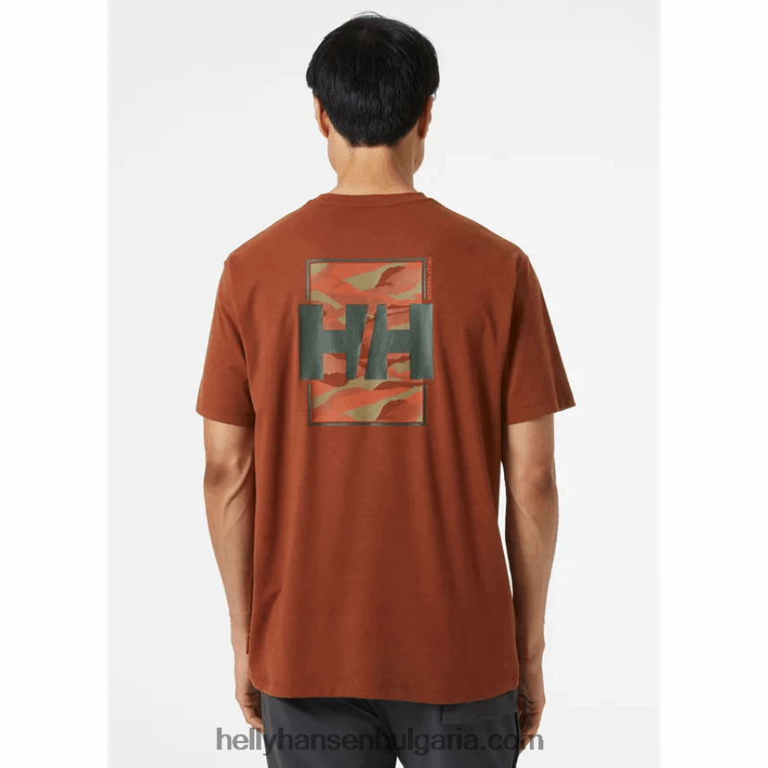 мъже мъжка тениска с рециклирана графика skog 80V22D841 пчелна пита m Helly-Hansen
