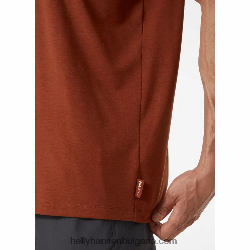 мъже мъжка тениска с рециклирана графика skog 80V22D841 пчелна пита m Helly-Hansen