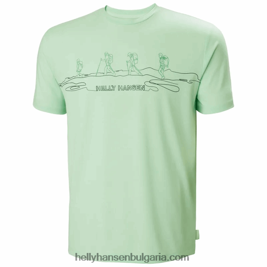 мъже мъжка тениска с рециклирана графика skog 80V22D842 железен оксид Helly-Hansen