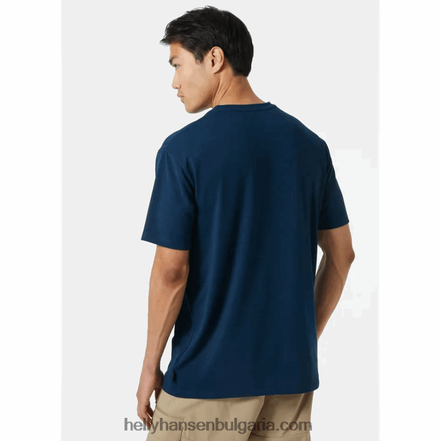 мъже мъжка тениска с рециклирана графика skog 80V22D845 смърч мела Helly-Hansen