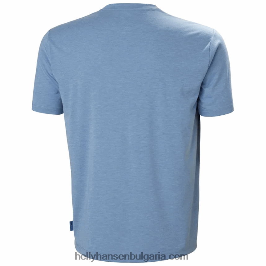 мъже мъжка тениска с рециклирана графика skog 80V22D847 синя мъгла ме Helly-Hansen