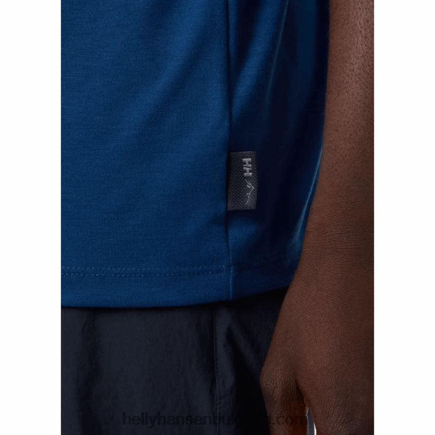 мъже мъжка тениска с рециклирана графика skog 80V22D848 азурит мел Helly-Hansen