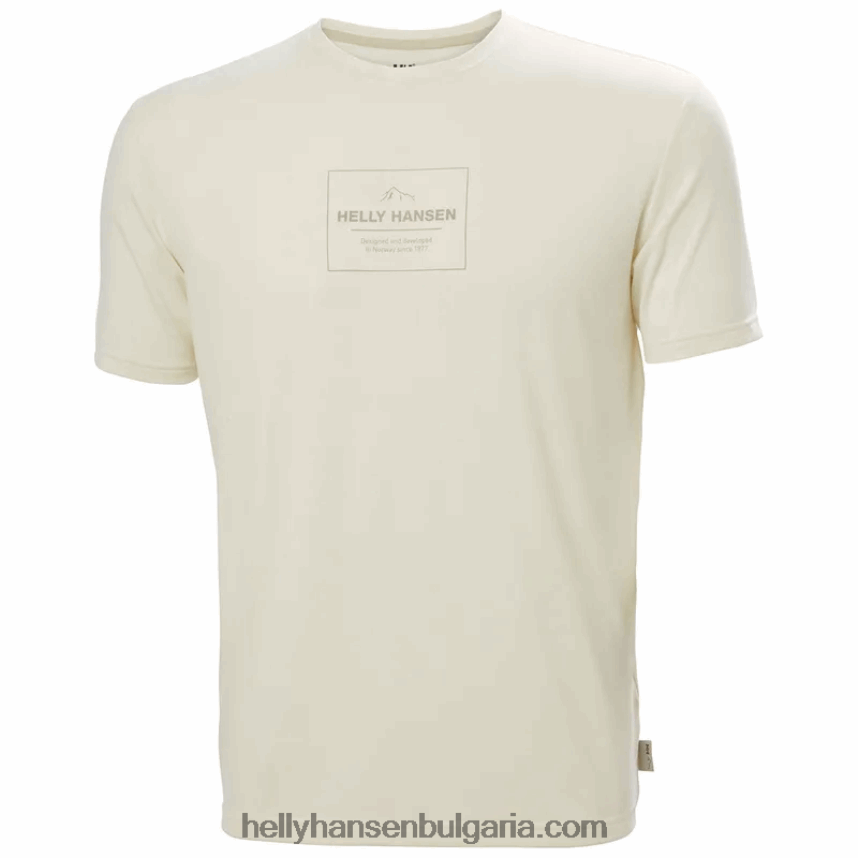 мъже мъжка тениска с рециклирана графика skog 80V22D849 дълбок фиорд Helly-Hansen