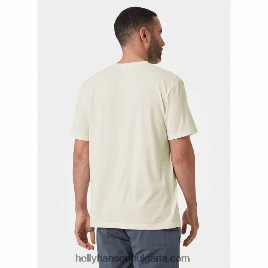 мъже мъжка тениска с рециклирана графика skog 80V22D849 дълбок фиорд Helly-Hansen