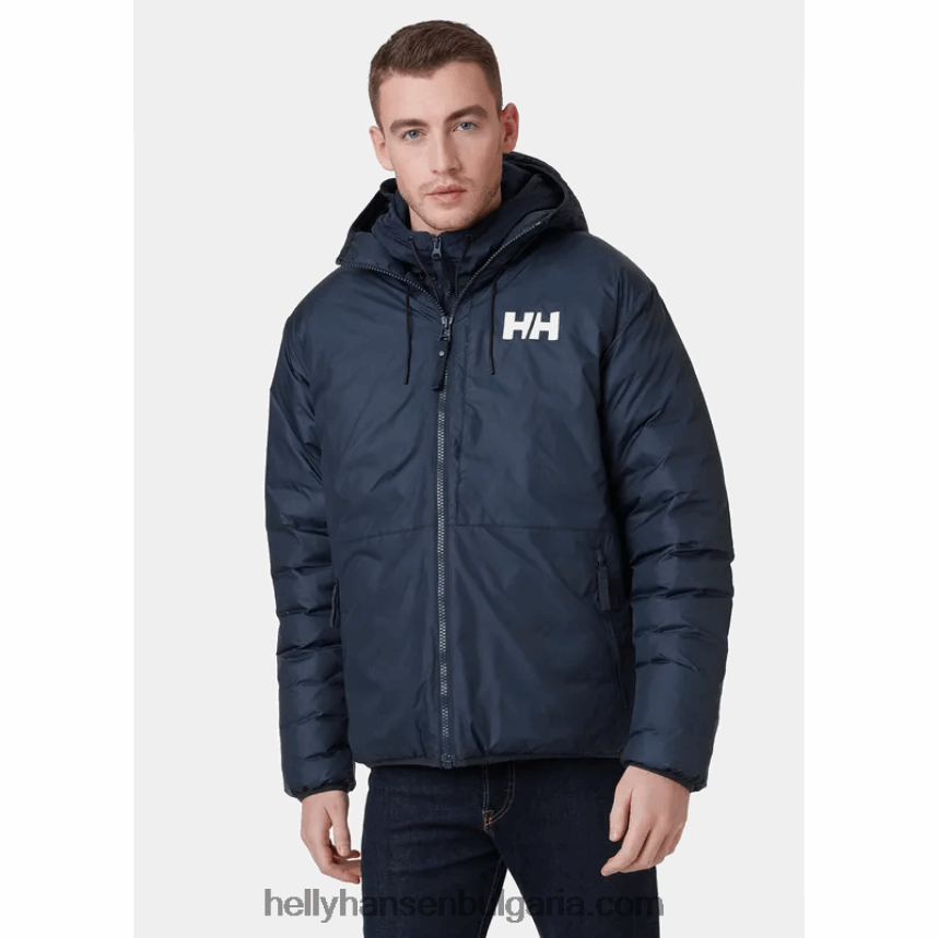 мъже активно изолирано яке 80V22D371 военноморски флот Helly-Hansen