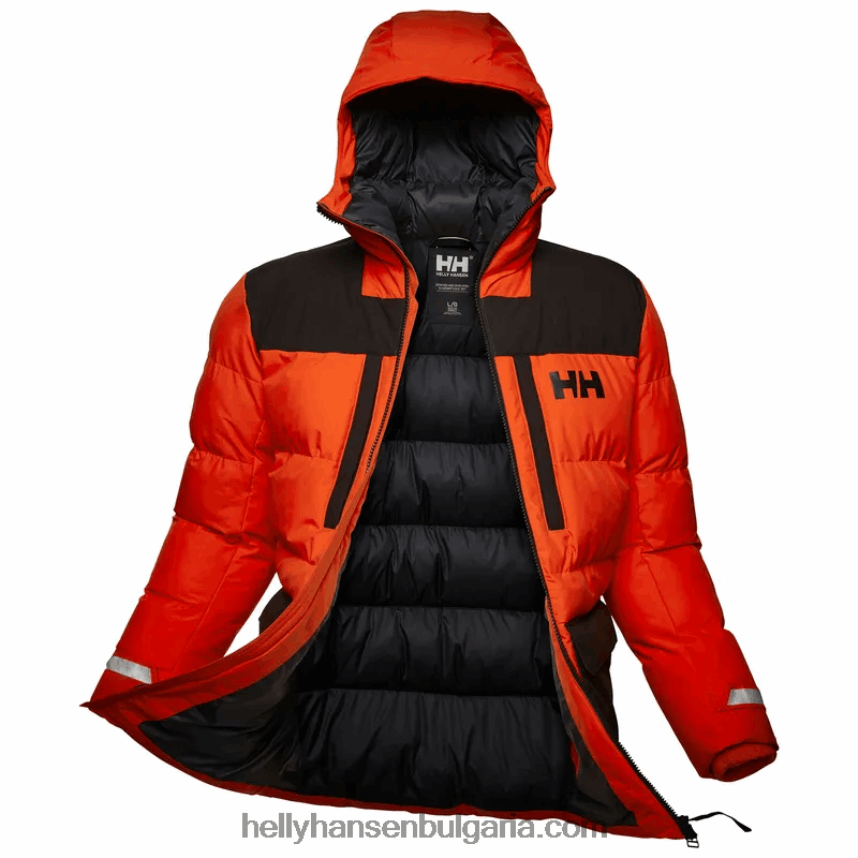 мъже мъжко патрулно бухнало изолирано яке 80V22D400 патрулен оран Helly-Hansen