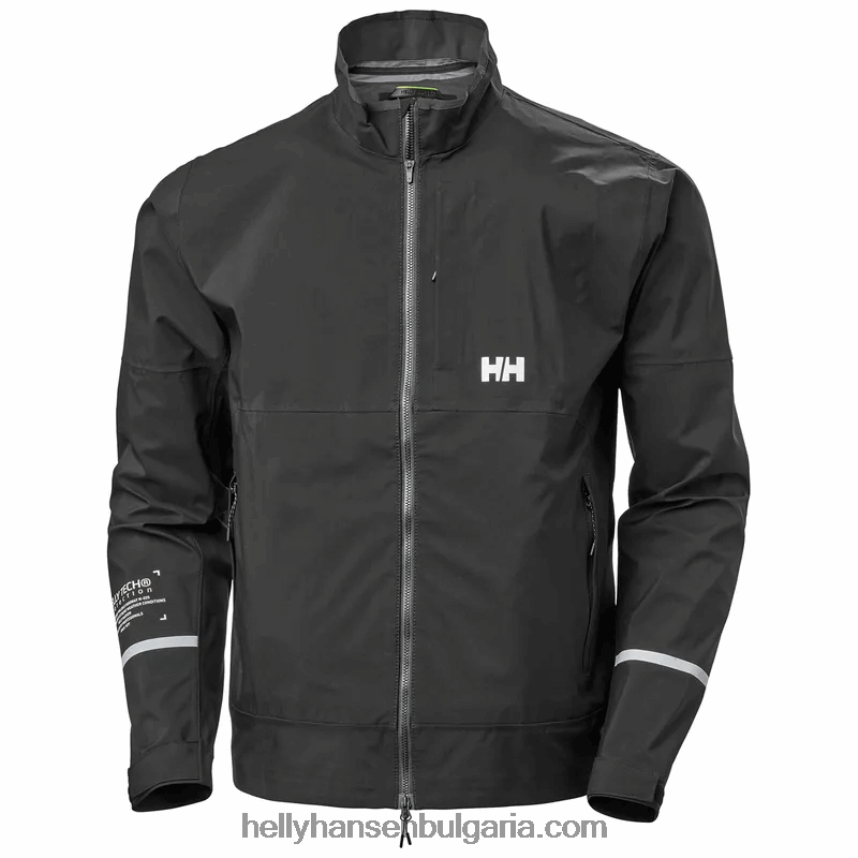 мъже мъжко 3-пластово велосипедно яке за каране 80V22D272 черен Helly-Hansen