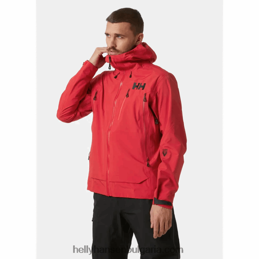мъже мъжко яке Odin 9 Worlds 2.0 за открито 80V22D157 червен Helly-Hansen