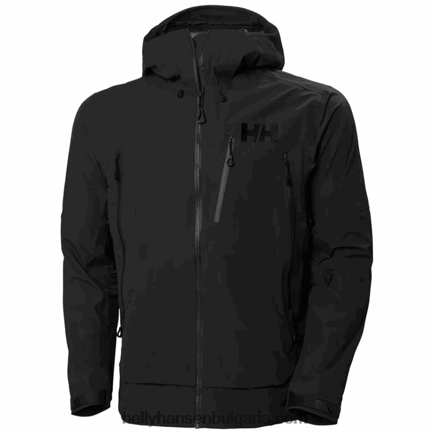 мъже мъжко яке Odin 9 Worlds 3.0 Shell 80V22D150 черен Helly-Hansen