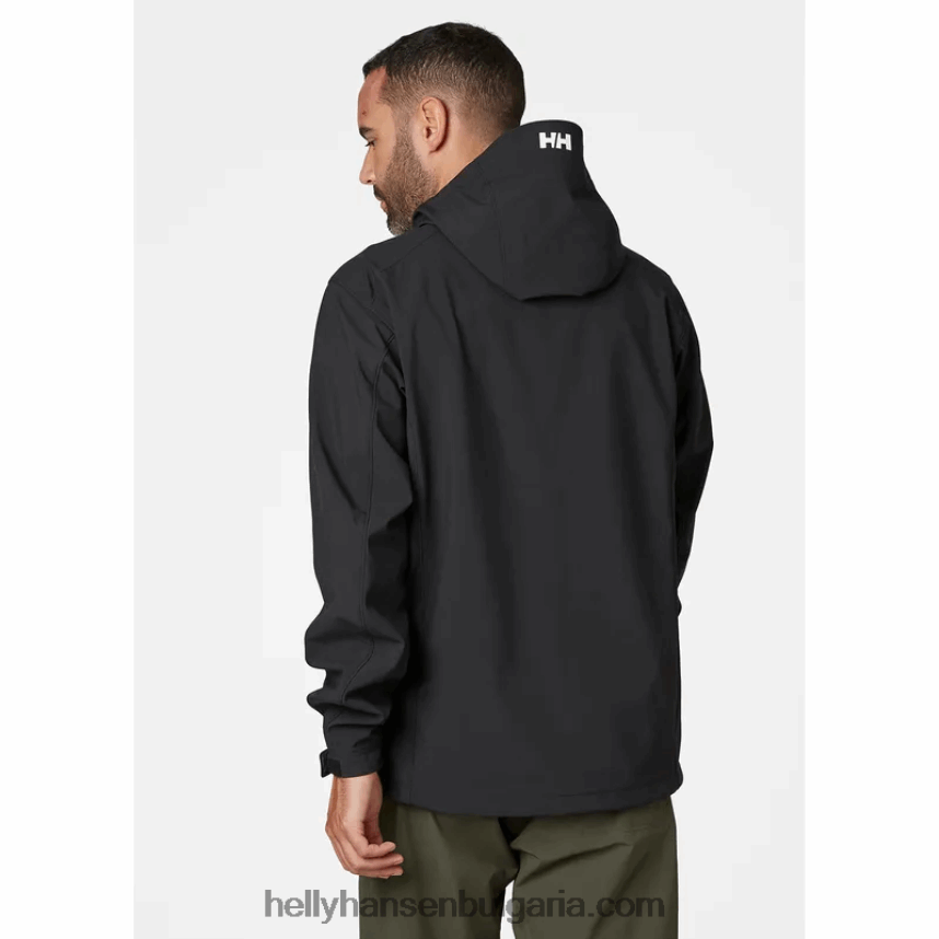 мъже мъжко софтшел яке paramunt с качулка 80V22D202 черен Helly-Hansen