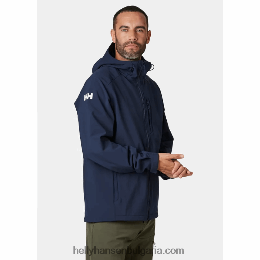 мъже мъжко софтшел яке paramunt с качулка 80V22D203 военноморски флот Helly-Hansen