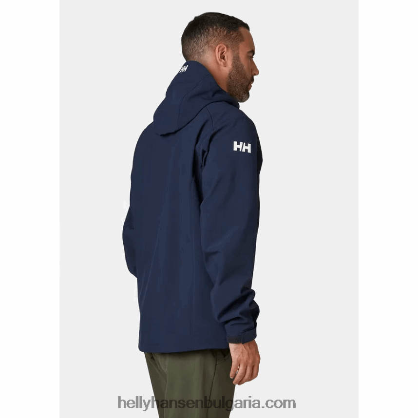 мъже мъжко софтшел яке paramunt с качулка 80V22D203 военноморски флот Helly-Hansen