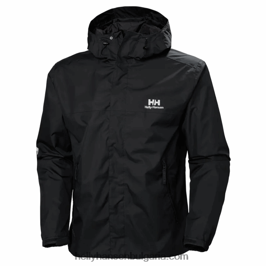 мъже мъжко яке yu ervik shell 80V22D287 черен Helly-Hansen