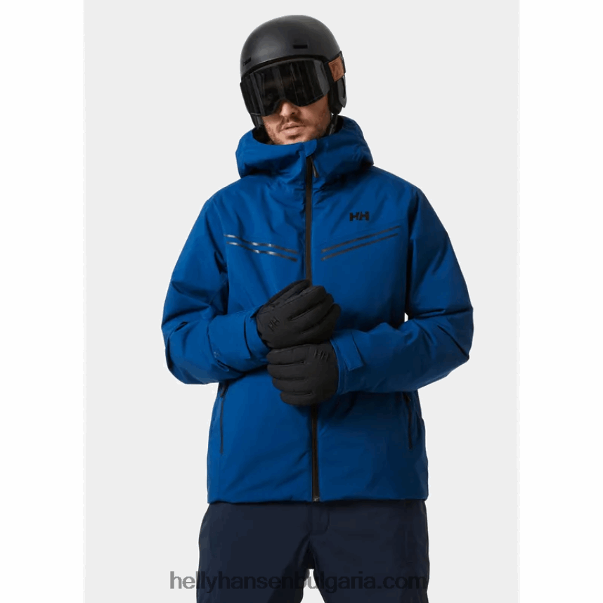 мъже мъжко алпийско изолирано ски яке 80V22D450 дълбок фиорд Helly-Hansen