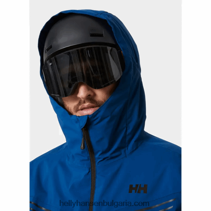 мъже мъжко алпийско изолирано ски яке 80V22D450 дълбок фиорд Helly-Hansen