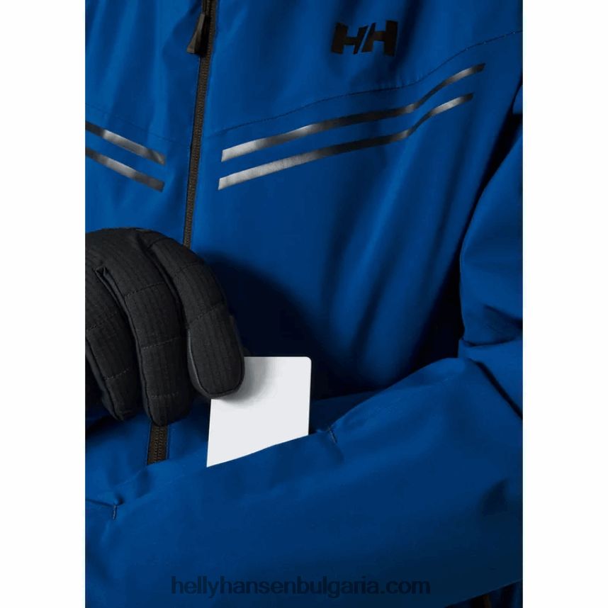 мъже мъжко алпийско изолирано ски яке 80V22D450 дълбок фиорд Helly-Hansen