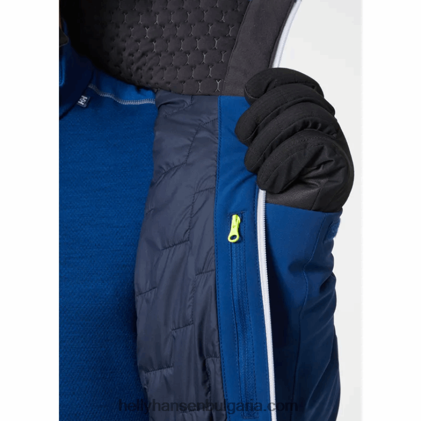 мъже мъжко изолирано ски яке alpha lifaloft 80V22D405 дълбок фиорд Helly-Hansen