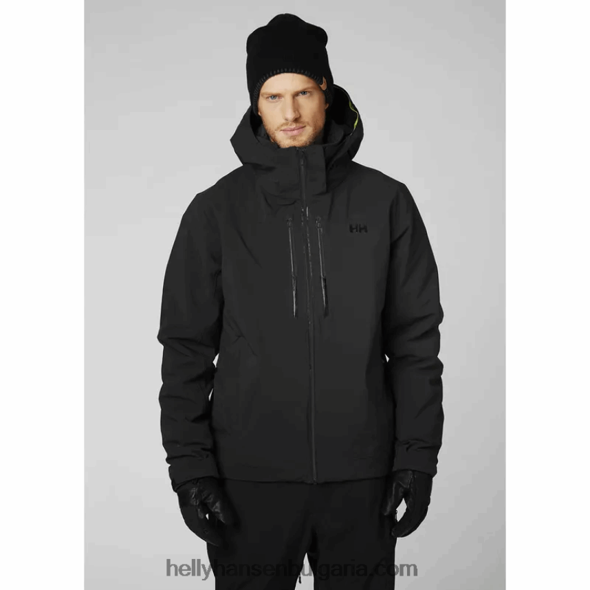 мъже мъжко изолирано ски яке alpha lifaloft 80V22D406 черен Helly-Hansen