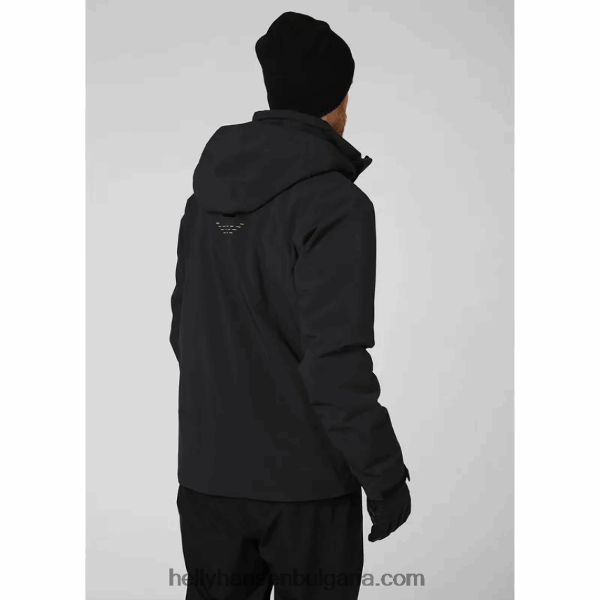 мъже мъжко изолирано ски яке alpha lifaloft 80V22D406 черен Helly-Hansen