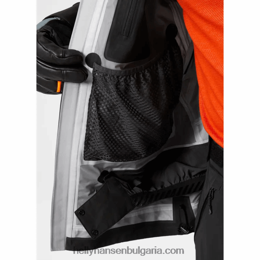 мъже мъжко яке elevation infinity 2.0 ski shell 80V22D145 черен Helly-Hansen