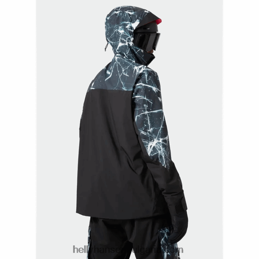 мъже мъжко ски яке ullr d shell 80V22D207 черен лед Helly-Hansen