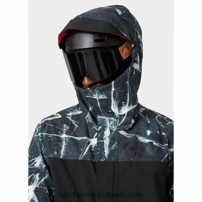 мъже мъжко ски яке ullr d shell 80V22D207 черен лед Helly-Hansen