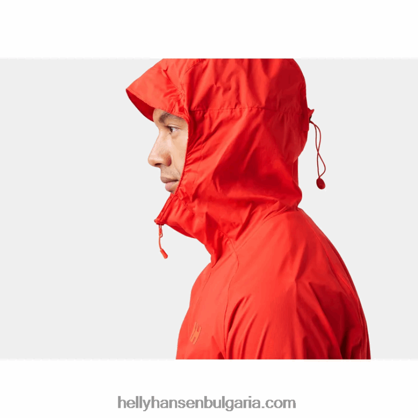 мъже мъжко яке тип ветровка rapide 80V22D217 тревожно червено Helly-Hansen