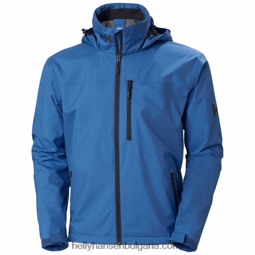 мъже мъжко яке за ветроходство с качулка 80V22D10 азурит Helly-Hansen