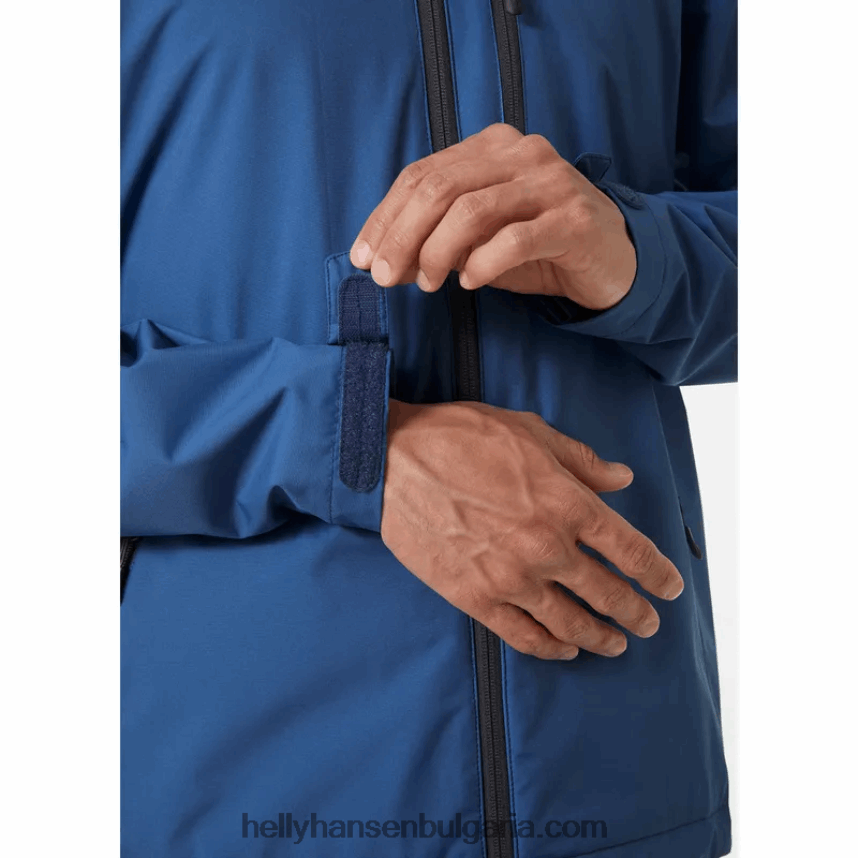 мъже мъжко яке за ветроходство с качулка 80V22D10 азурит Helly-Hansen