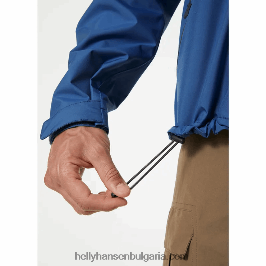 мъже мъжко яке за ветроходство с качулка 80V22D10 азурит Helly-Hansen