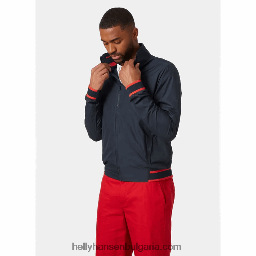 мъже мъжко яке за ветроходство от сол 80V22D116 военноморски флот Helly-Hansen