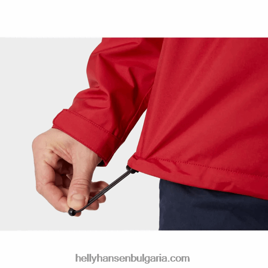 мъже мъжко яке за ветроходство с качулка 80V22D14 червен Helly-Hansen