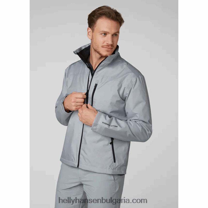 мъже мъжко среднопластово яке за ветроходство 80V22D4 сива мъгла Helly-Hansen