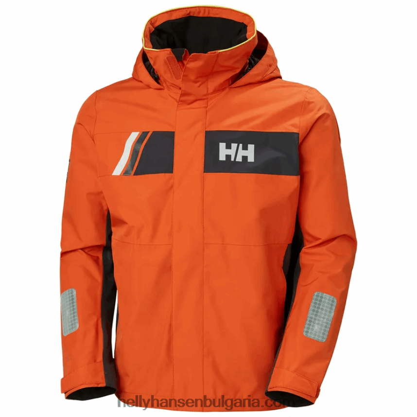 мъже мъжко яке Newport за крайбрежно плаване 80V22D56 патрулен оран Helly-Hansen