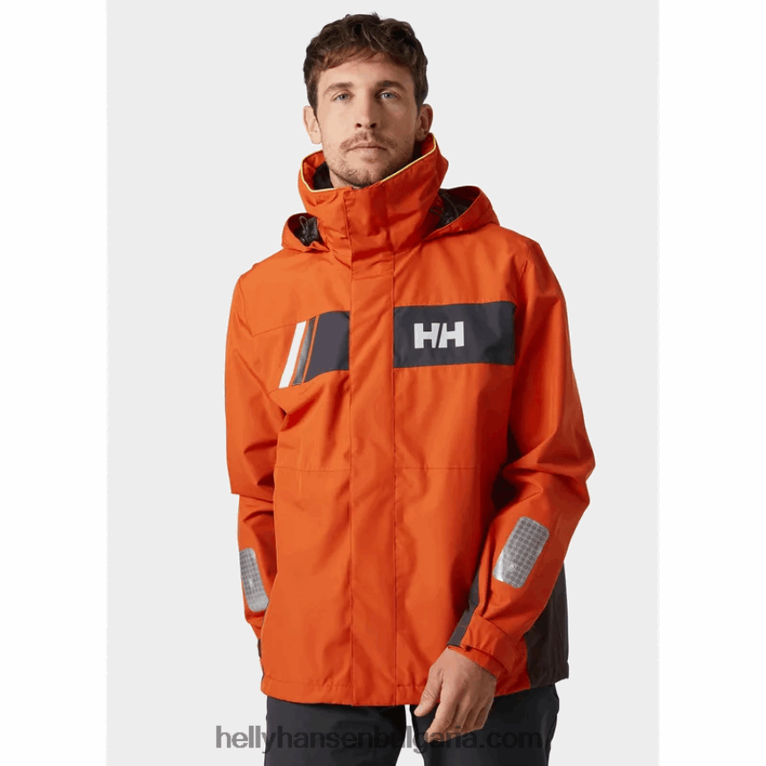 мъже мъжко яке Newport за крайбрежно плаване 80V22D56 патрулен оран Helly-Hansen
