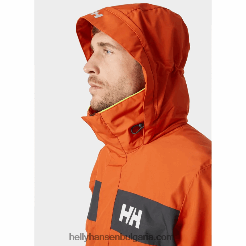 мъже мъжко яке Newport за крайбрежно плаване 80V22D56 патрулен оран Helly-Hansen