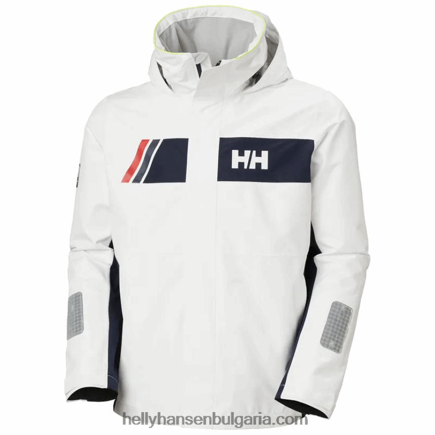 мъже мъжко яке Newport за крайбрежно плаване 80V22D57 бяло Helly-Hansen