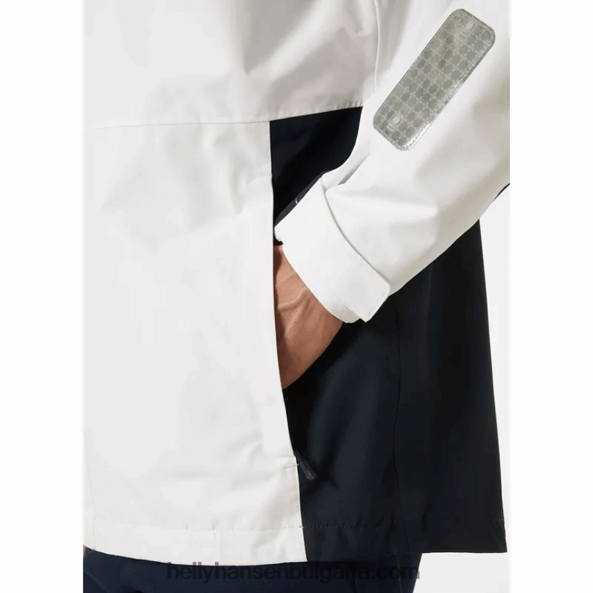 мъже мъжко яке Newport за крайбрежно плаване 80V22D57 бяло Helly-Hansen