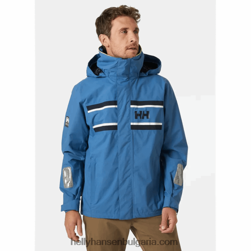 мъже мъжко яке Saltholm за ветроходство 80V22D107 азурит Helly-Hansen