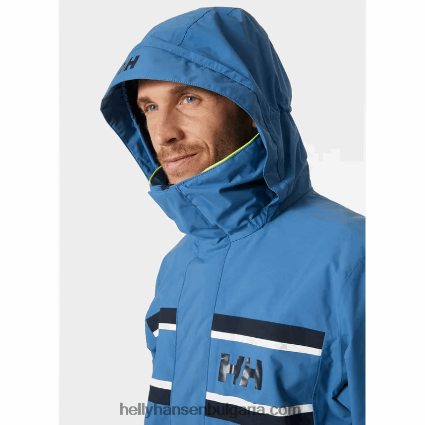 мъже мъжко яке Saltholm за ветроходство 80V22D107 азурит Helly-Hansen