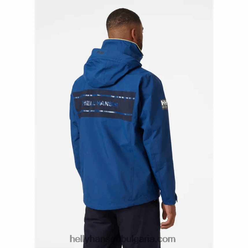 мъже мъжко яке Saltholm за ветроходство 80V22D108 дълбок фиорд Helly-Hansen