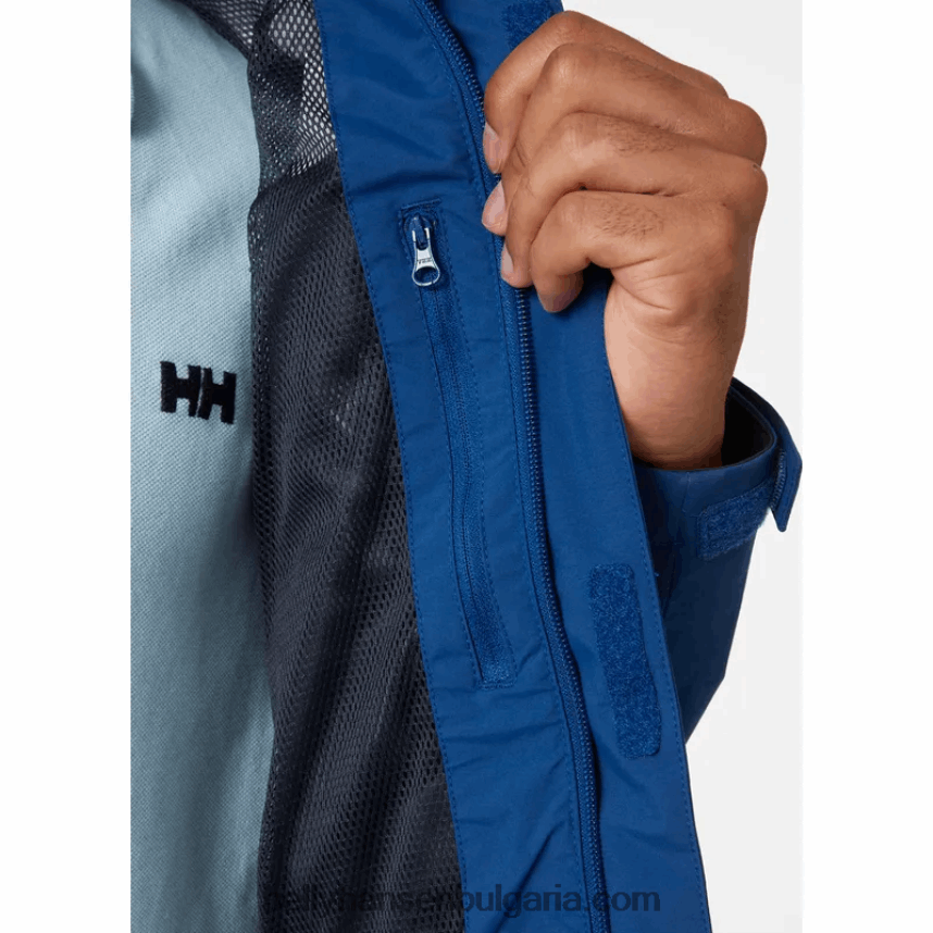 мъже мъжко яке Saltholm за ветроходство 80V22D108 дълбок фиорд Helly-Hansen